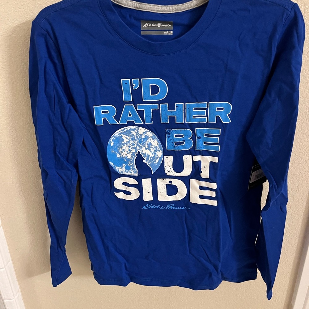 Eddie Bauer Kids Blue Long Sleeve Tee